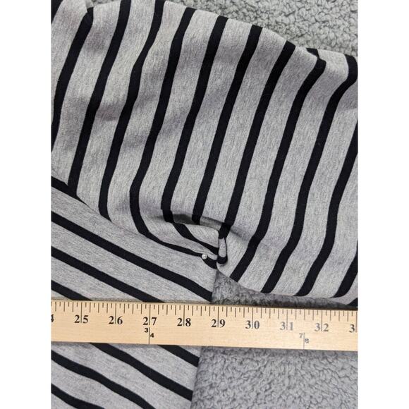 Denim & Co. Active Open Front Cardigan Women 2X Striped French Terry Drape Front - Picture 14 of 16